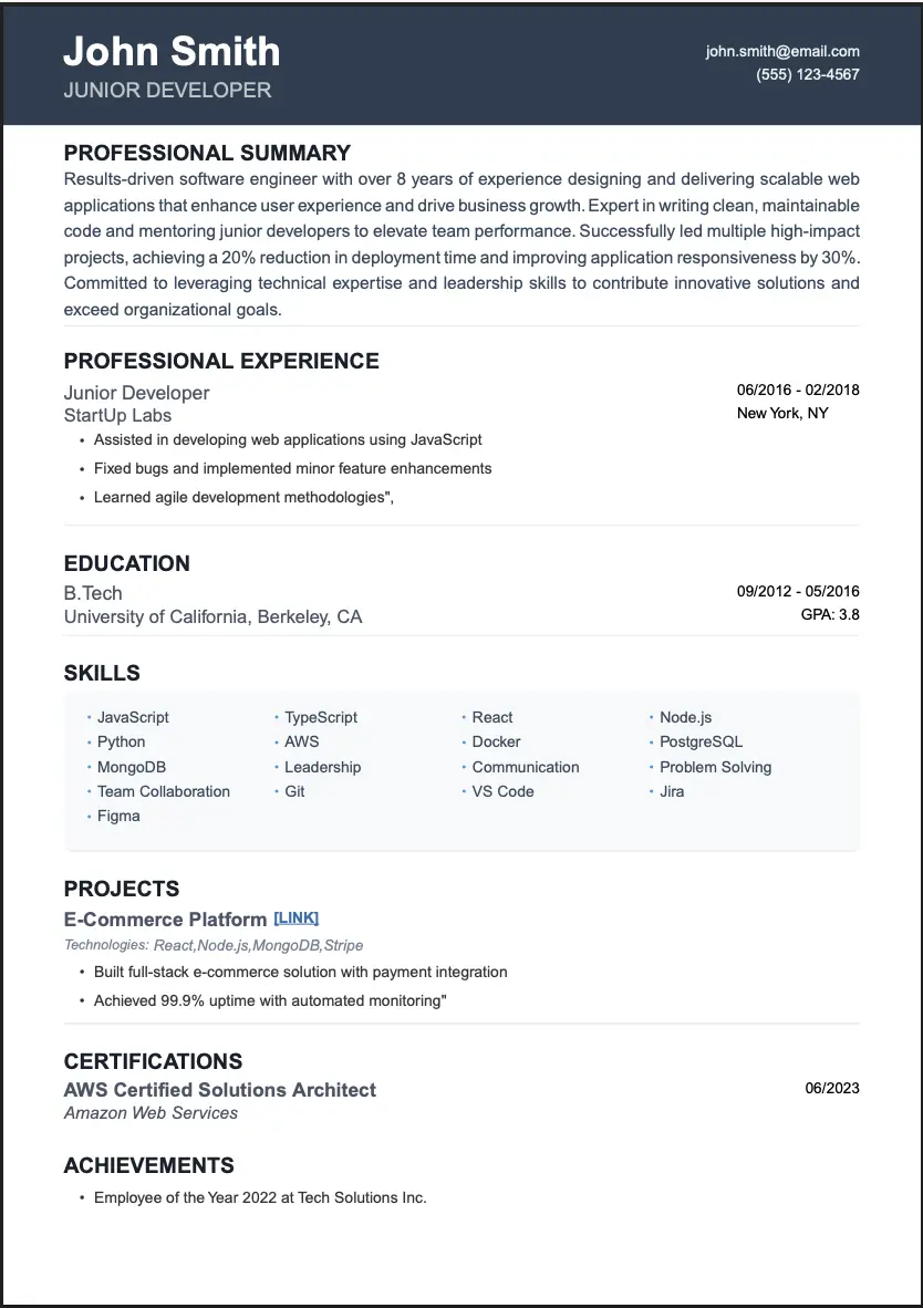 Creative Resume Template
